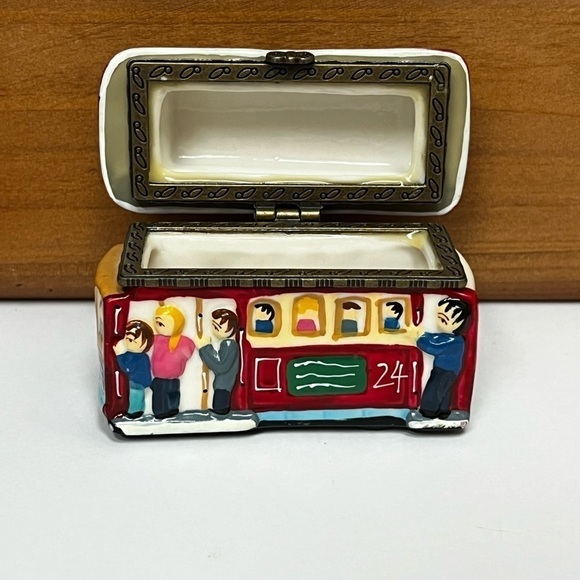 Powell & Hyde STS San Francisco Trolley Streetcar Porcelain Trinket Box Vintage - Picture 3 of 9